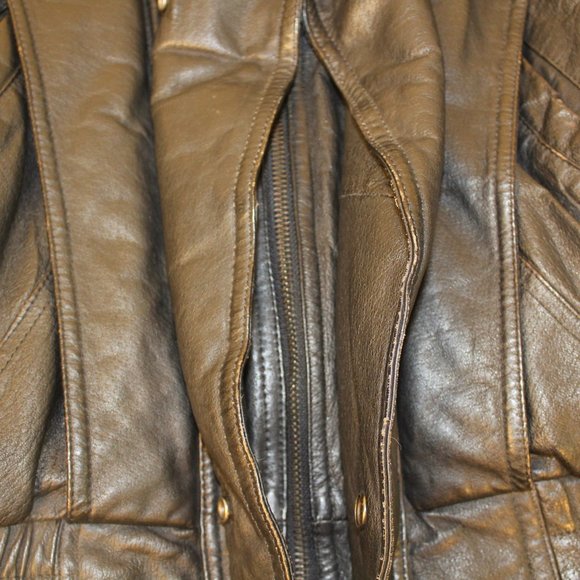 Wilsons Black Leather Jacket with Butterfly - Picture 12 of 12